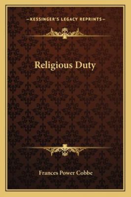 Religious Duty 116310454X Book Cover