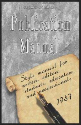 Publication Manual - Style Manual for Writers, ... 9562912663 Book Cover