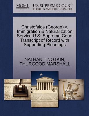 Christofalos (George) V. Immigration & Naturali... 1270519794 Book Cover