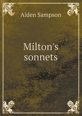 Milton's sonnets 5518682468 Book Cover