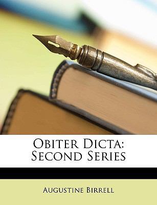 Obiter Dicta: Second Series 1148568891 Book Cover