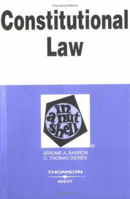 Constitutional Law in a Nutshell 0314261028 Book Cover