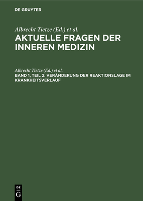 Veränderung der Reaktionslage im Krankheitsverlauf [German] 3110053640 Book Cover