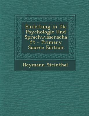 Einleitung in Die Psychologie Und Sprachwissens... [German] 1294849883 Book Cover