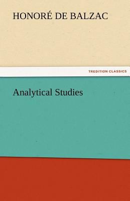 Analytical Studies 3842480660 Book Cover