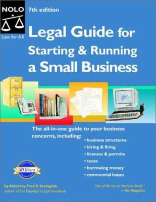 Legal Guide for Starting and Running a Small Bu... 0873379101 Book Cover