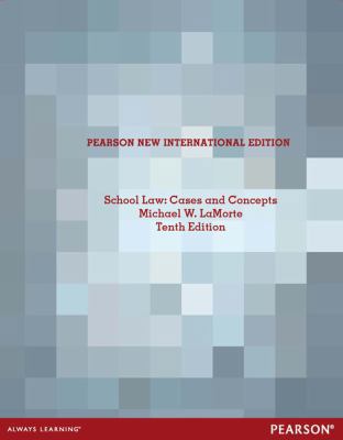 School Law: Pearson New International Edition:C... 1292041668 Book Cover
