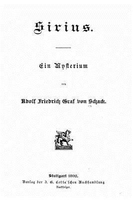 Sirius, ein mysterium [German] 1530142180 Book Cover