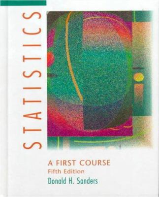 Statistics: A First Course 0070549001 Book Cover