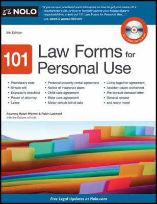 101 Law Forms for Personal Use 1413316344 Book Cover