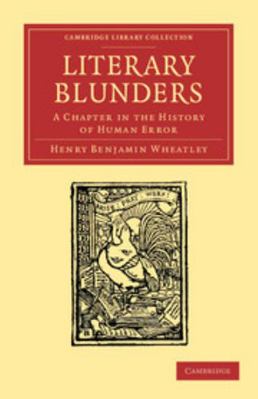 Literary Blunders: A Chapter in the History of ... 1108051995 Book Cover