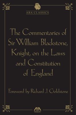 The Commentaries of Sir William Blackstone, Kni... 1604427191 Book Cover