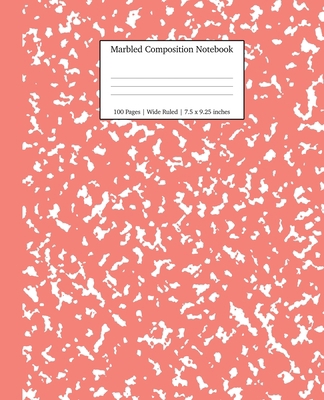Marbled Composition Notebook: Coral Pink Marble... 1989387551 Book Cover
