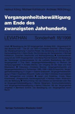 Vergangenheitsbewältigung Am Ende Des Zwanzigst... [German] 3531131567 Book Cover