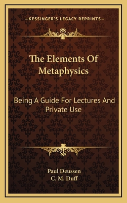 The Elements of Metaphysics: Being a Guide for ... 1163429929 Book Cover