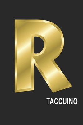 R Taccuino: R Taccuino monogramma lettera R, A4, (15,2 x 22,9 cm) 120 pagine a righe, pagine bianche, Copertina flessibile, ALFABETO (Italian Edition)