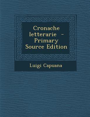 Cronache Letterarie [Italian] 1289895198 Book Cover