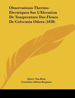 Observations Thermo-Electriques Sur L'Elevation... [French] 116021820X Book Cover