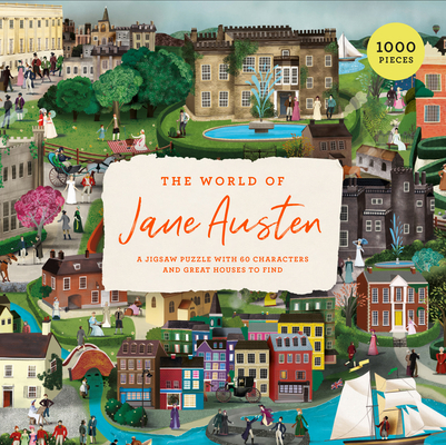 Game The World of Jane Austen 1000 Piece Puzzle: A Jigsaw Puzzle with 60 Characters and Great Houses to Find Book