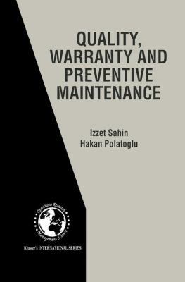 Quality, Warranty and Preventive Maintenance 0792382927 Book Cover