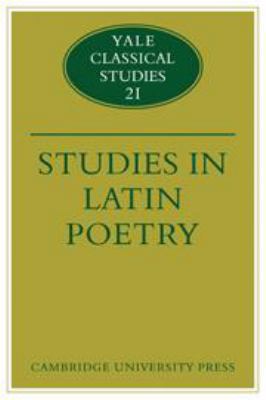 Studies in Latin Poetry 051193372X Book Cover