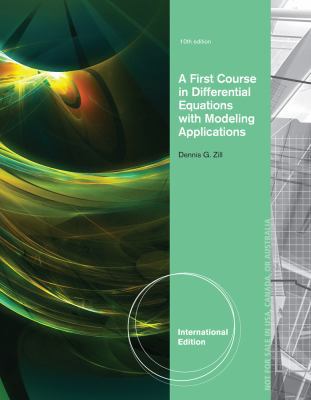 A First Course in Differential Equations with M... 1133492452 Book Cover