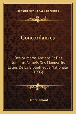 Concordances: Des Numeros Anciens Et Des Numero... [French] 1168420768 Book Cover