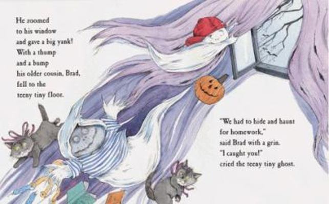 Whooo's Haunting the Teeny Tiny Ghost? 0060273585 Book Cover