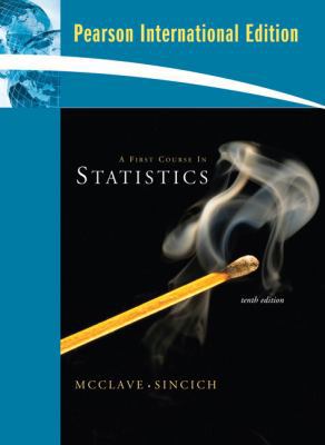 A First Course in Statistics 0132363437 Book Cover