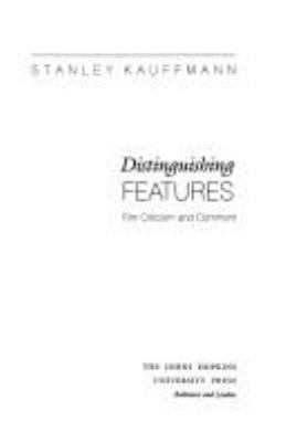 Distinguishing Features: Film Criticism and Com... 0801847222 Book Cover