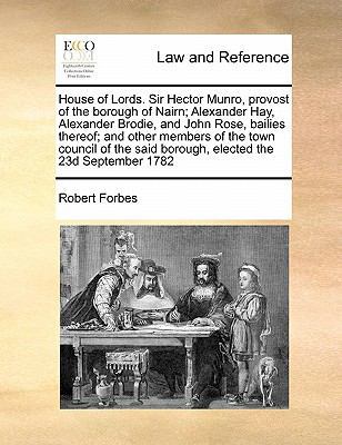 House of Lords. Sir Hector Munro, Provost of th... 1171469489 Book Cover