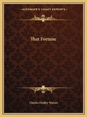 That Fortune 1162638591 Book Cover