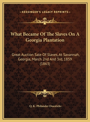 What Became Of The Slaves On A Georgia Plantati... 1169422373 Book Cover