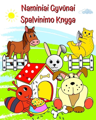 Naminiai Gyv&#363;nai Spalvinimo Knyga: Linksm&... [Lithuanian] B0CMR3FPGM Book Cover