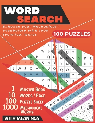 Word Search Mechanical Puzzle Book: Learn Techn... B08J2185SB Book Cover