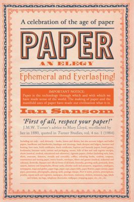 Paper: An Elegy 0062241435 Book Cover