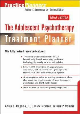 The Adolescent Psychotherapy Treatment Planner 0471270490 Book Cover