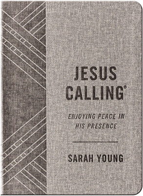 Jesus Calling, Textured Gray Leathersoft, with ... 1400215293 Book Cover