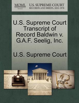 U.S. Supreme Court Transcript of Record Baldwin... 1244986356 Book Cover