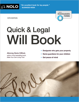 Quick & Legal Will Book 1413330770 Book Cover