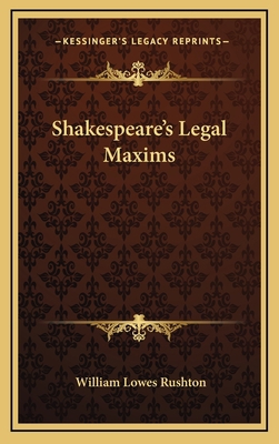 Shakespeare's Legal Maxims 1168756014 Book Cover