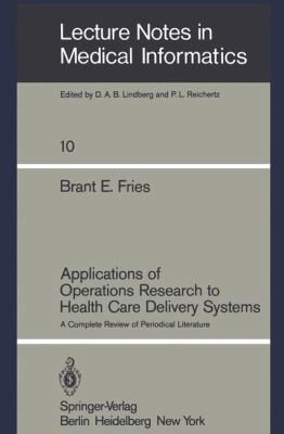 Applications of Operations Research to Health C... 354010559X Book Cover