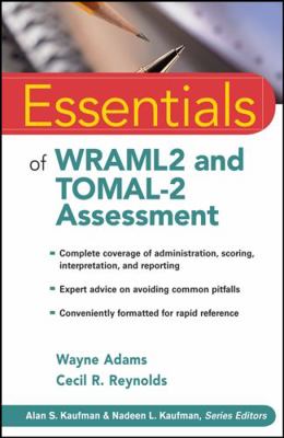 Essentials of Wraml2 and Tomal-2 Assessment 0470179112 Book Cover