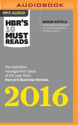 HBR's 10 Must Reads 2016: The Definitive Manage... 1531835775 Book Cover