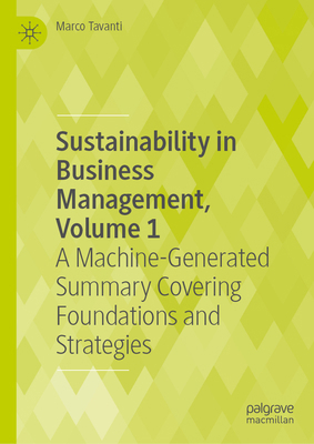 Sustainability in Business Management, Volume 1... 3031934504 Book Cover