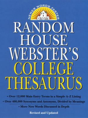 Random House Webster's College Thesaurus 0375400664 Book Cover