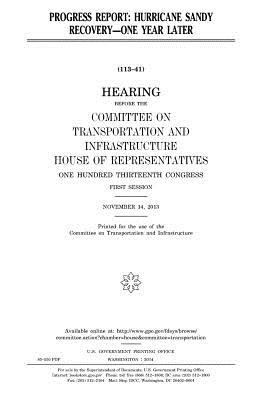 Progress report: Hurricane Sandy recovery -- on... 1981584897 Book Cover