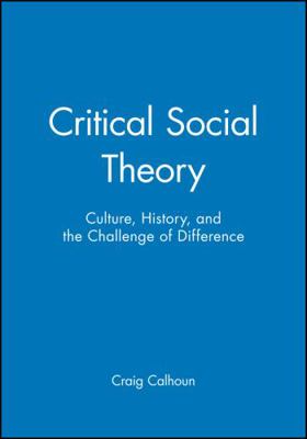 Critical Social Theory: Culture, History, and t... 1557862885 Book Cover