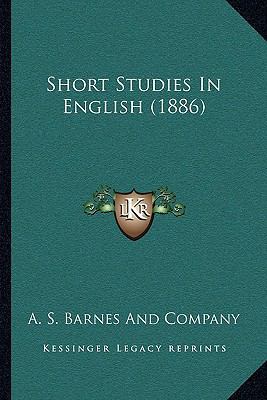 Short Studies In English (1886) 1165626594 Book Cover