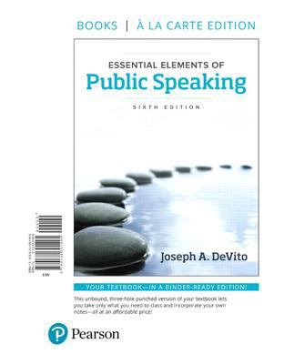 Essential Elements of Public Speaking -- Books ... 0134301498 Book Cover